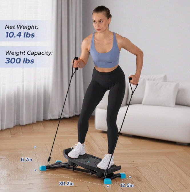 Ski Machine Simulated Ski Trainer Adjustable Height Exercise Equipment - HBJ01