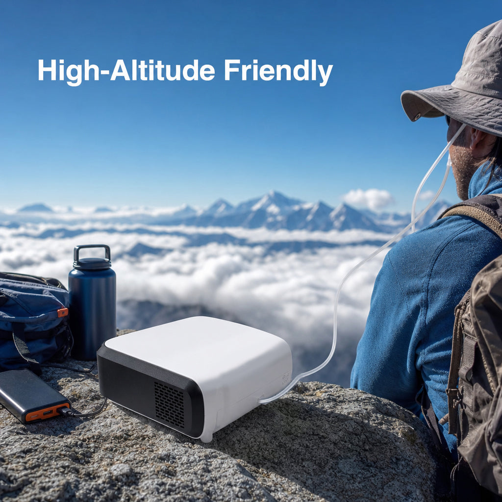 Lightweight 3L/min Continuous Flow Portable Battery Oxygen Concentrator with Carrying Bag HC-30M