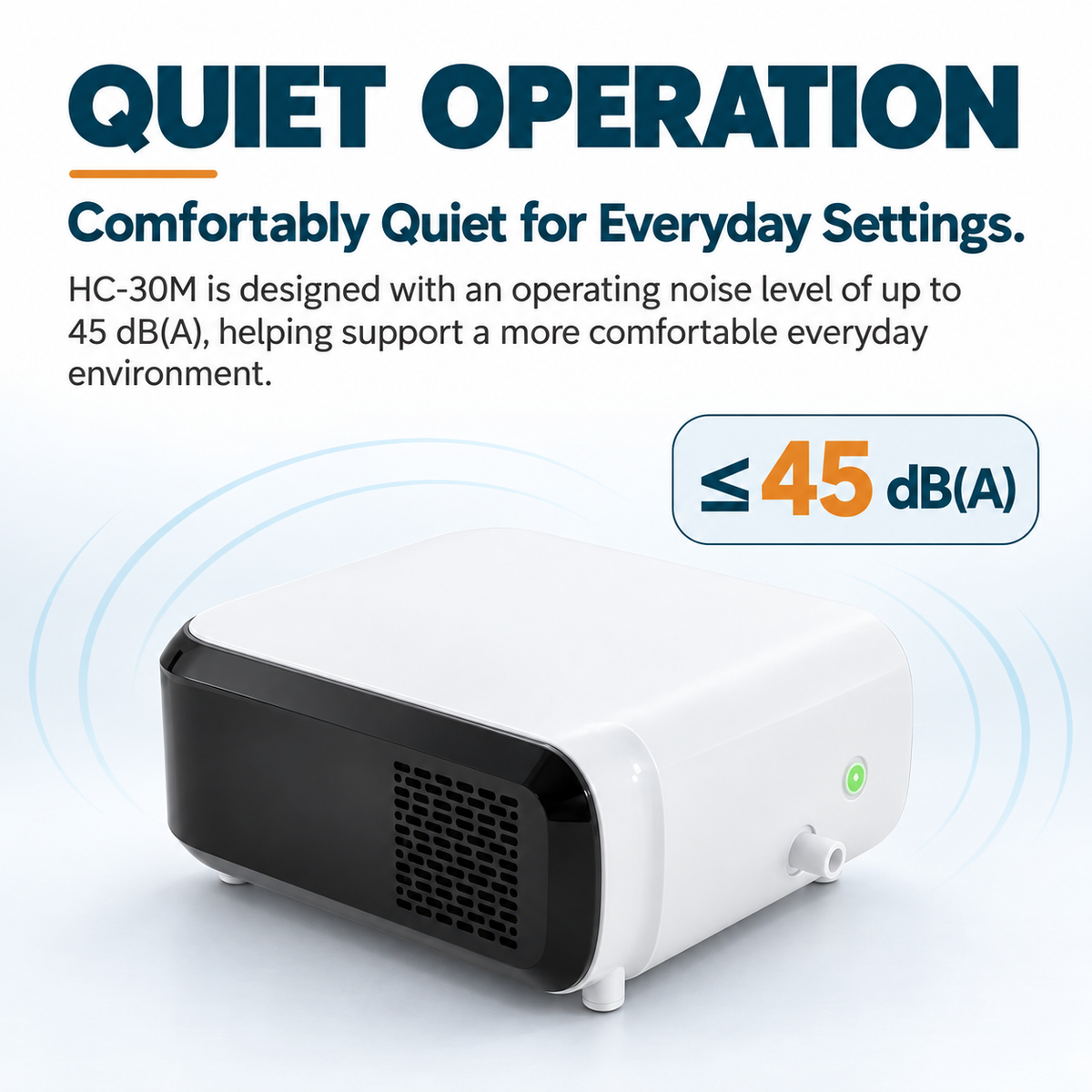 Lightweight 3L/min Continuous Flow Portable Battery Oxygen Concentrator with Carrying Bag HC-30M