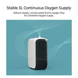 Lightweight 3L/min Continuous Flow Portable Battery Oxygen Concentrator with Carrying Bag HC-30M