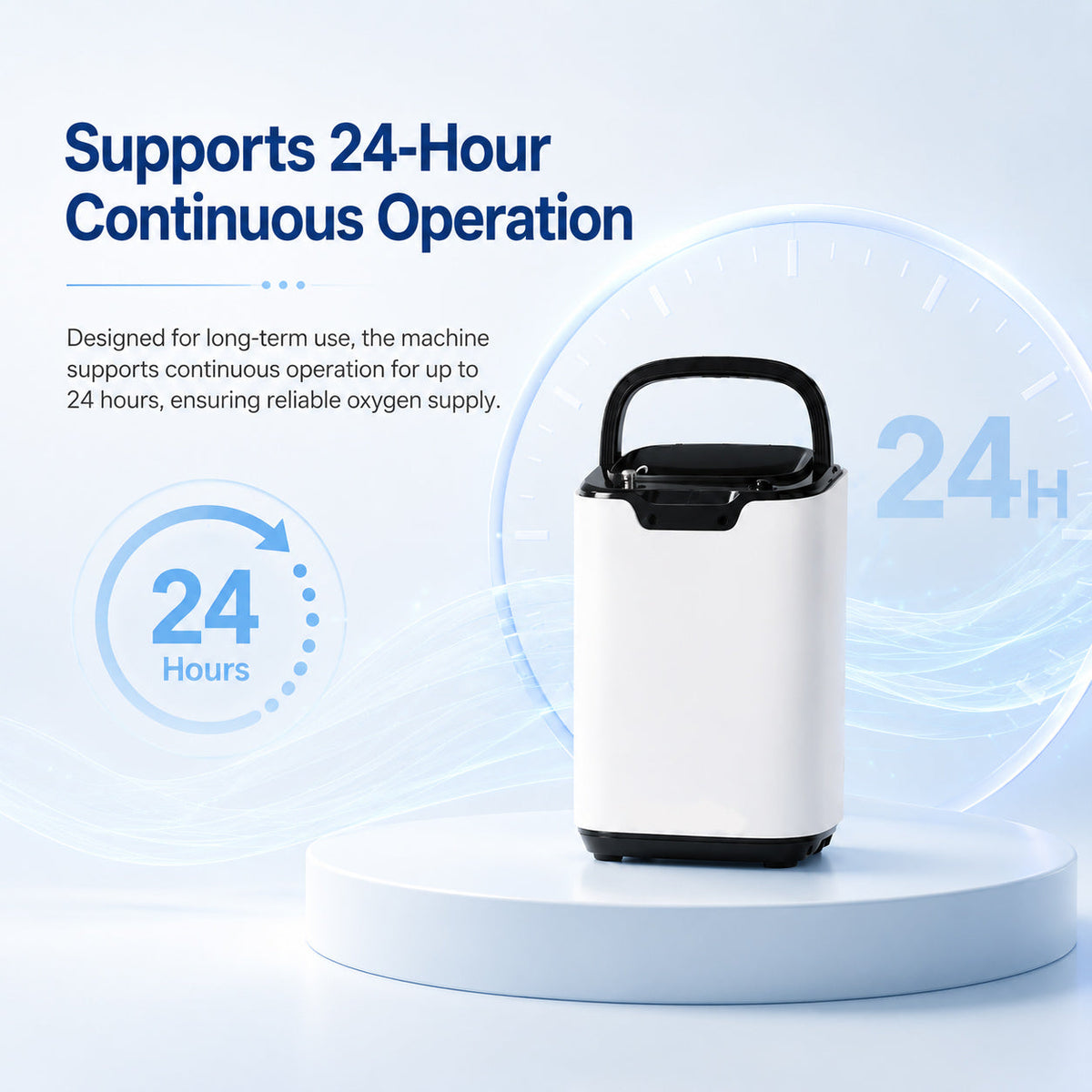 Home Use 1-9L Continuous Flow Portable Oxygen Concentrator for Sale - HOC-02