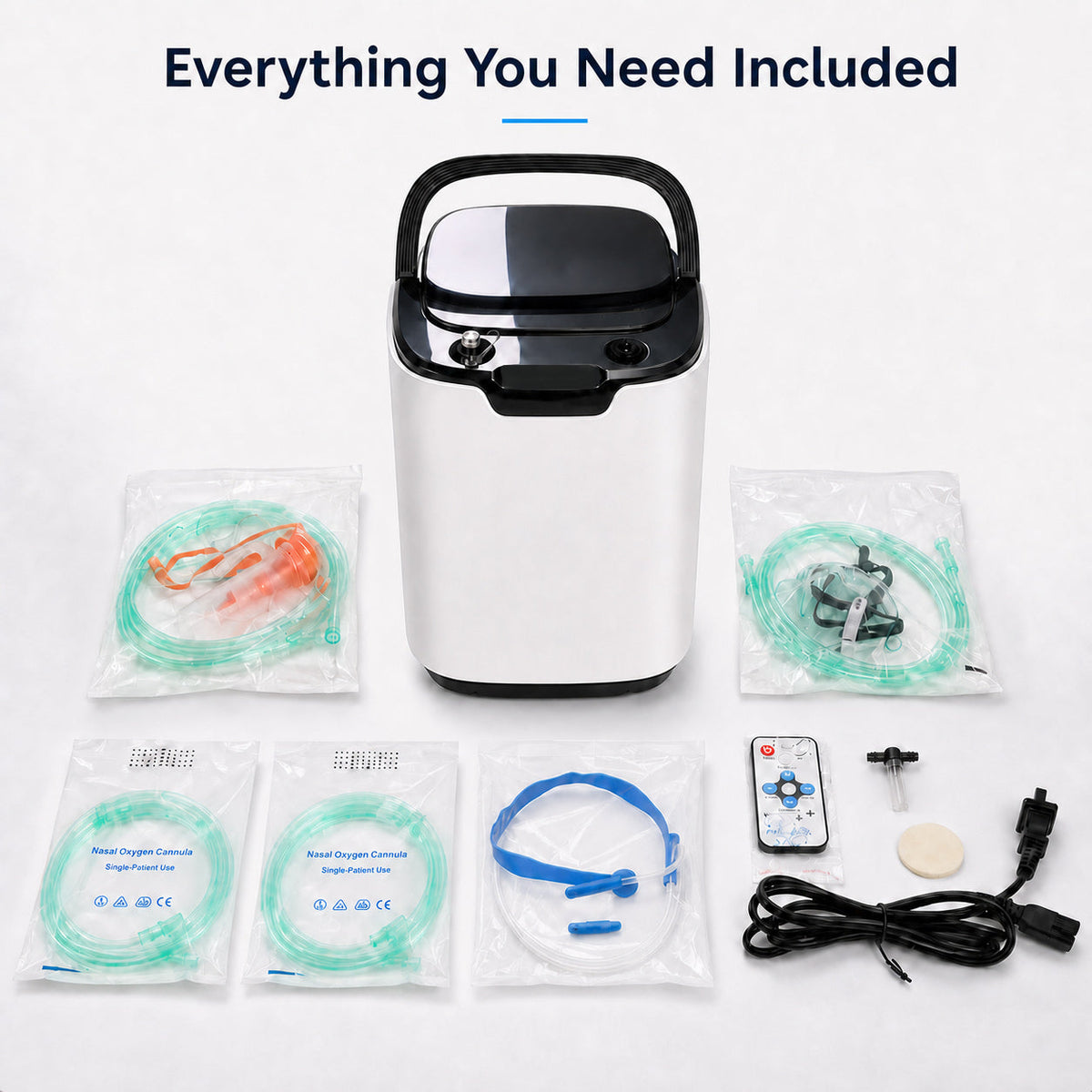 Home Use 1-9L Continuous Flow Portable Oxygen Concentrator for Sale - HOC-02