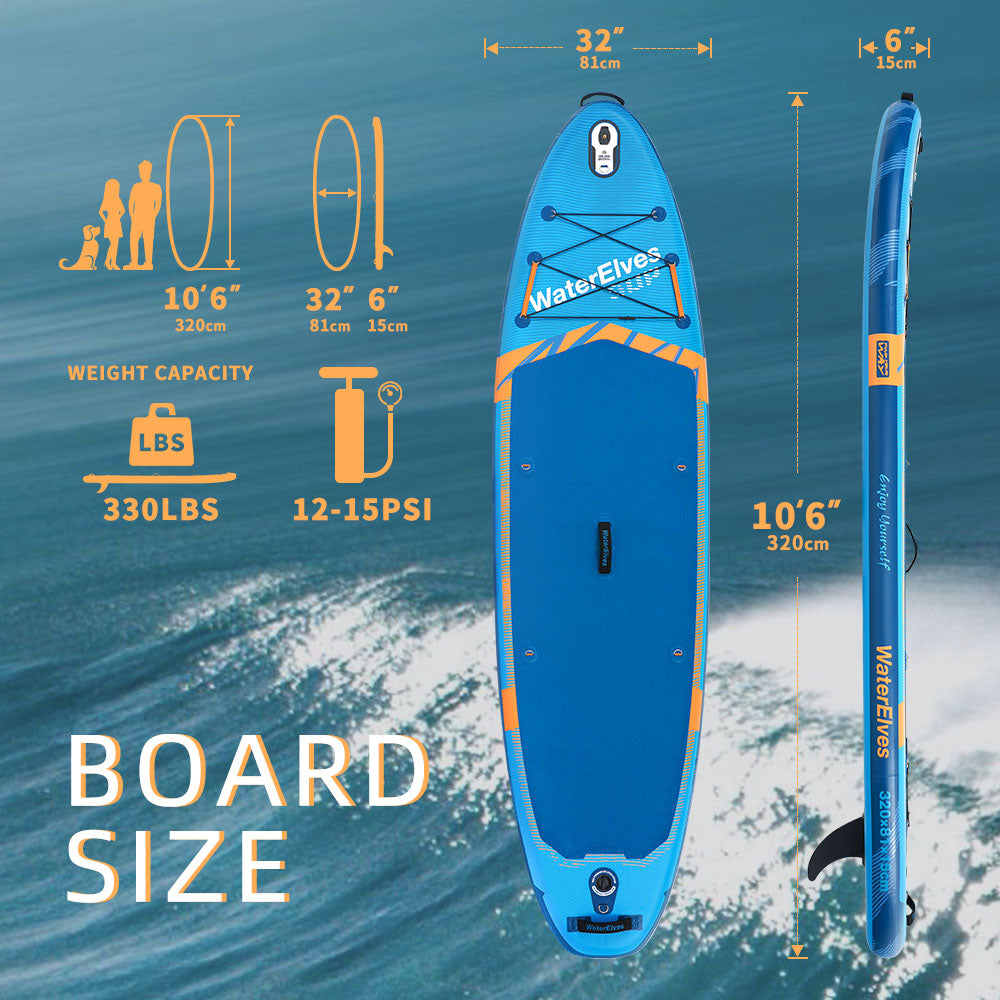 WaterElves Inflatable Stand Paddle Board - Basic