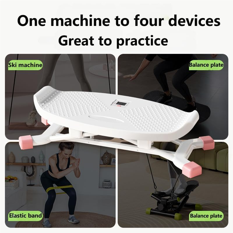 Ski Machine Simulated Ski Trainer Adjustable Height Exercise Equipment - HBJ01